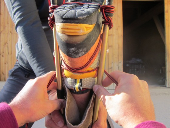 2. Schritt Stockschiene