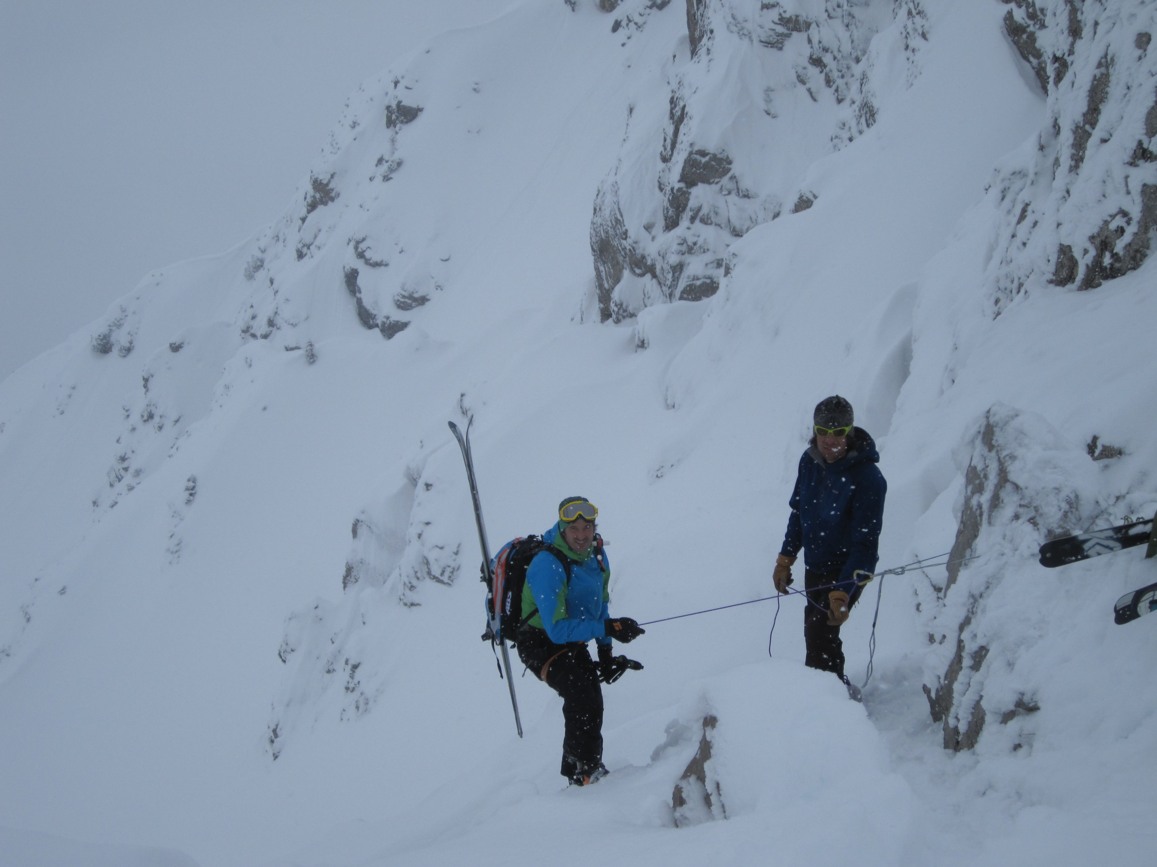 kurze Abseilstelle ins Kistenkar kurze Abseilstelle ins Kistenkar