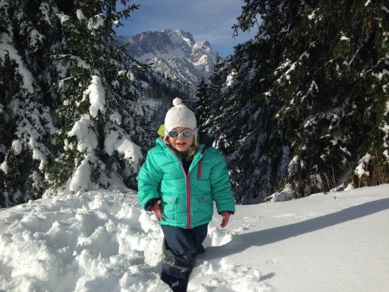 Klara Schnee und Zugspitze