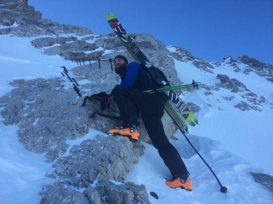 Luis in der winterlichen Ferrata